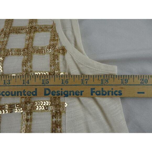 Chico's Shine Sequin Women Tank Top Size 2 - Picture 8 of 9